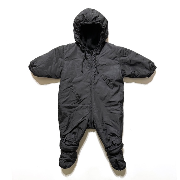 Bonpoint Lightweight Snowsuit w/Booties | Fleece Lined | Black | 6 Months - Picture 1 of 5